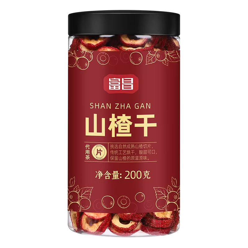 富昌无核山楂干200g*2泡水新货非特级泡茶片干鲜果条去核无熏硫