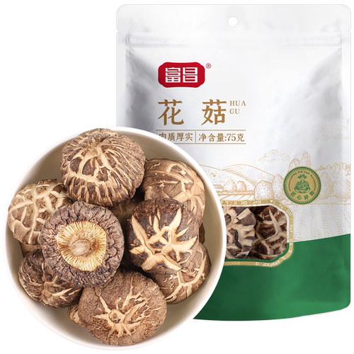 【直播间推荐】富昌花菇75g香菇干货剪脚菌菇干货小香菇花菇
