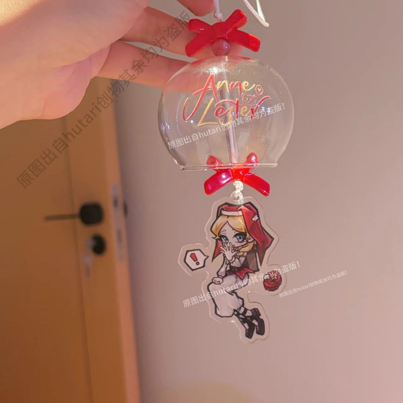 thumbnail for Fifth Personality Fan Wind Chimes ins transparent glass wind chime pendant DIY graffiti wind chimes cute atmosphere bedroom