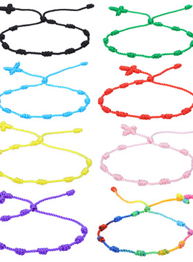 跨境热卖多色友谊手链亲子友谊手绳男女青少年本命年红绳手饰