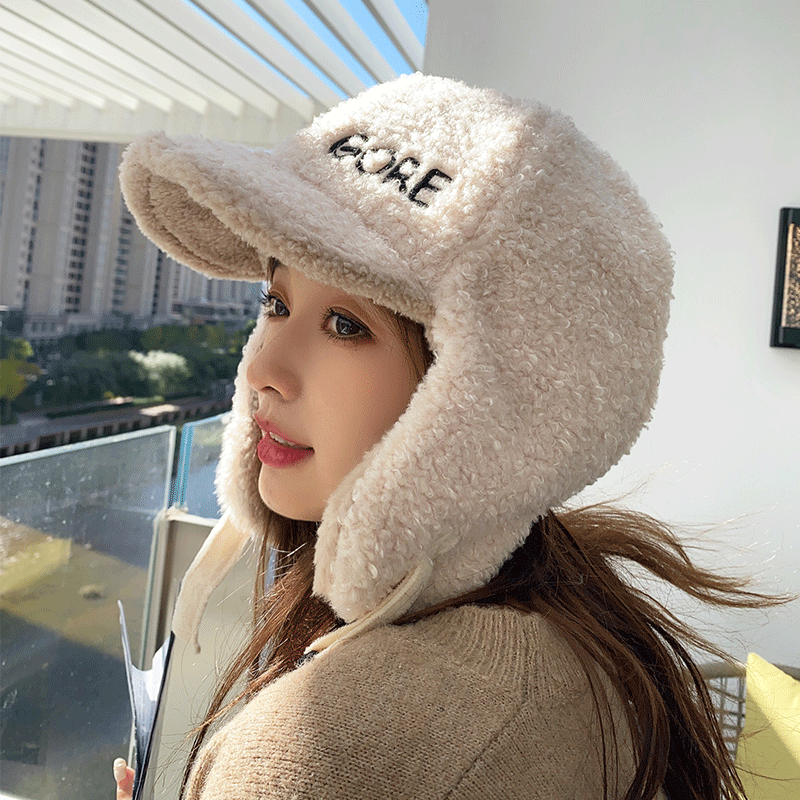 韩国羊羔毛雷锋帽户外出行骑车保暖加厚滑雪护耳飞行帽子女秋冬天,服饰配件/皮带/帽子/围巾,帽子,淘宝优惠券,粉丝福利购,淘宝优惠卷