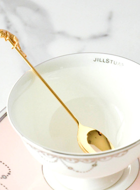 日本进口高桑金属不锈钢可爱小熊猫咪甜品蛋糕叉咖啡勺创意餐具