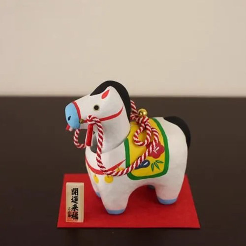 日本一千乃大门屋和纸小马摆件