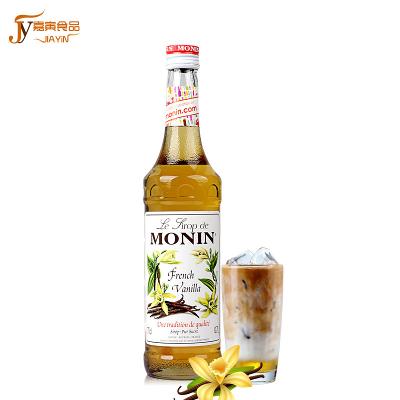 莫林MONIN法式香草风味糖浆玻璃瓶装700ml咖啡调味鸡尾酒果汁饮料