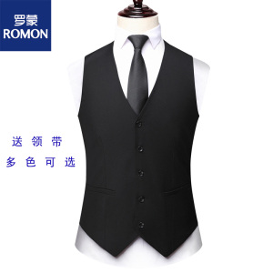 罗蒙西装马甲商务休闲修身正装新郎结婚礼服伴郎团马甲
