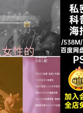 7套子宫科普海报排毒美业医保养抗炎症科普知识PS衰修复私密产