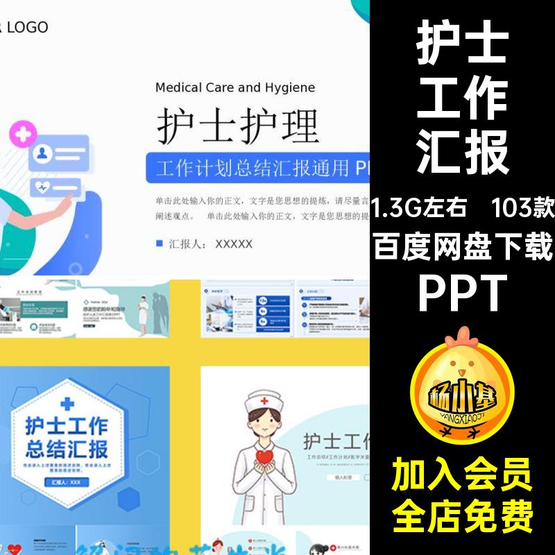 103款护士工作汇报PPT年终医院总结护士长ppt年度计划护理部模板