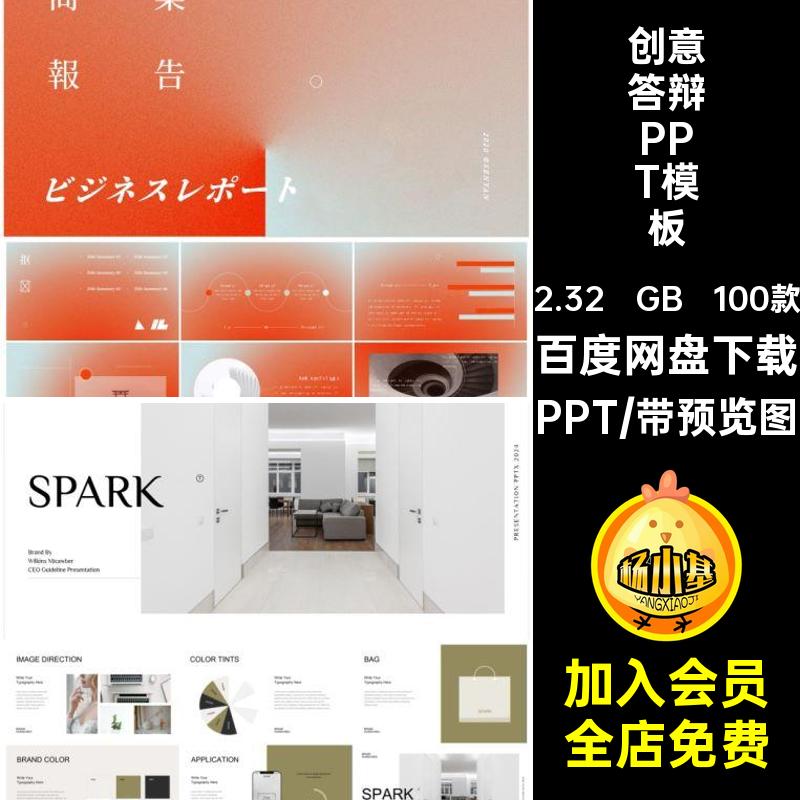 简约PPT模板毕业感作品集100款创意工作总结汇报极高级活动策划