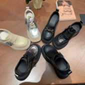 原创定制新款 小个子夏季 百搭皮鞋 增高12CM乐福女鞋 复古休闲鞋