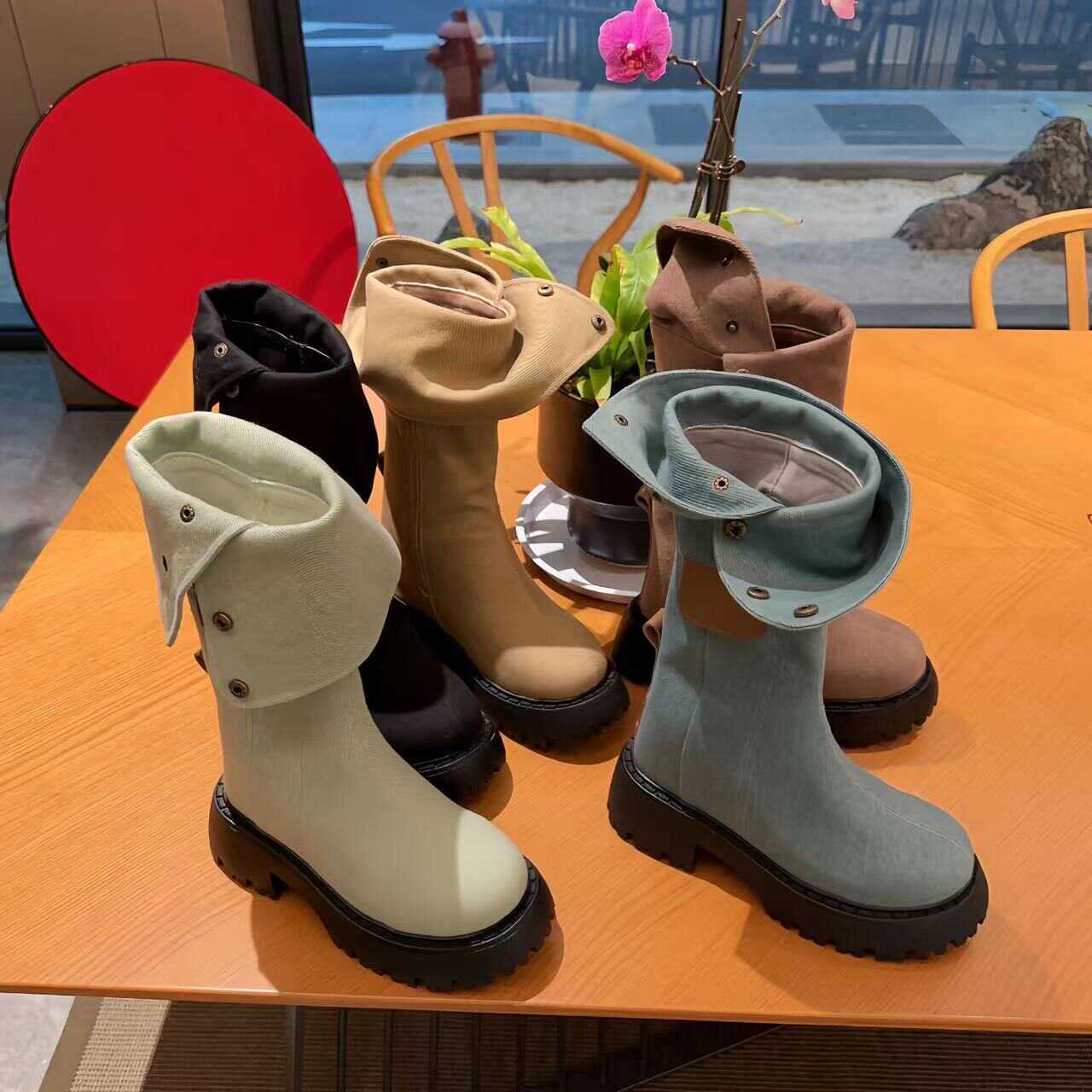 增高13厘米漫画腿时装靴子女士高端原创定制款帆布长筒鞋夏季新款