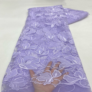 lace 网纱珠管珠片绣泡珠绣蕾丝花边辅料婚纱礼服亮片面料beads