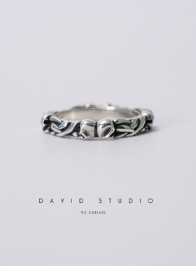 davidstudio925纯银骷髅戒指