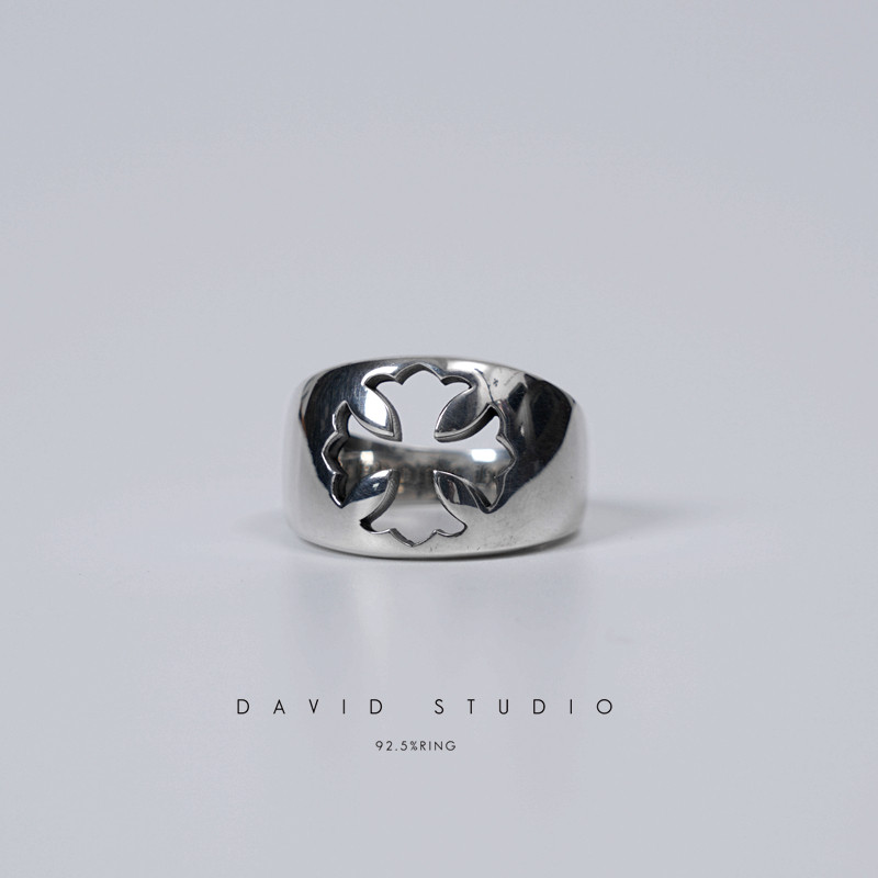 镂空Davidstudio纯银情侣朋克图片