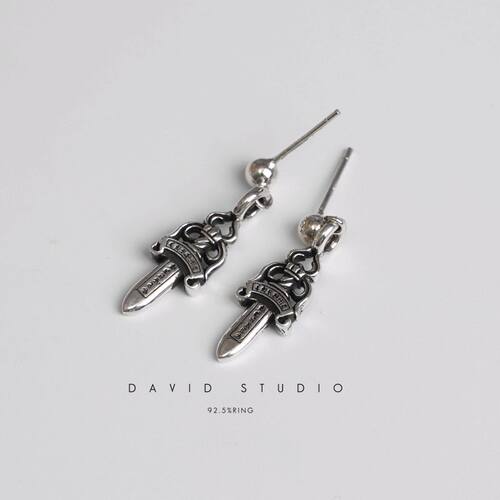 david尅罗心S925纯银双面宝剑情