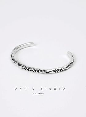 纯银开口权志龙手环男女同款