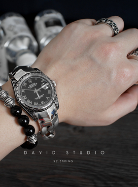 火焰十字架朋克高逼格粗矿链子