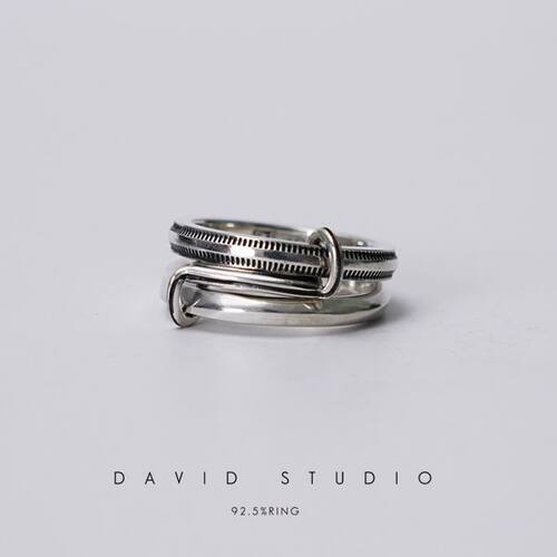 手工情侣连环对戒指Davidstudio