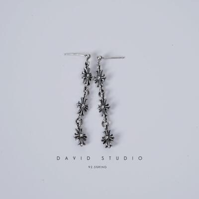 david纯手工制作朋克风流苏耳环