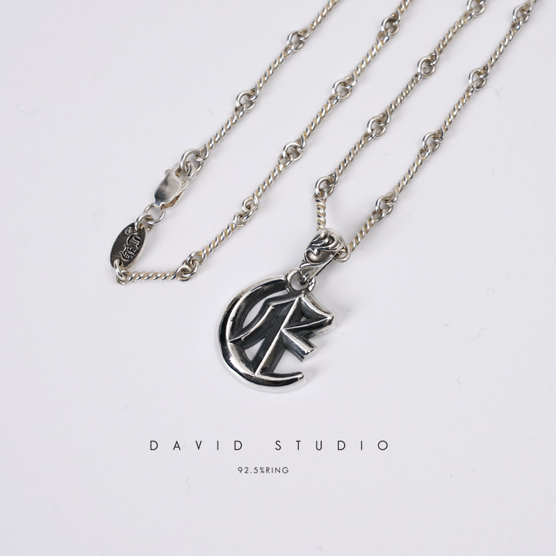 davidstudio925纯银吊坠项链图片