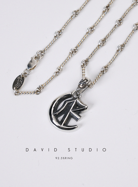 davidstudio925纯银吊坠项链