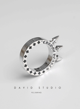 david尅罗心纯银925子弹情侣对戒