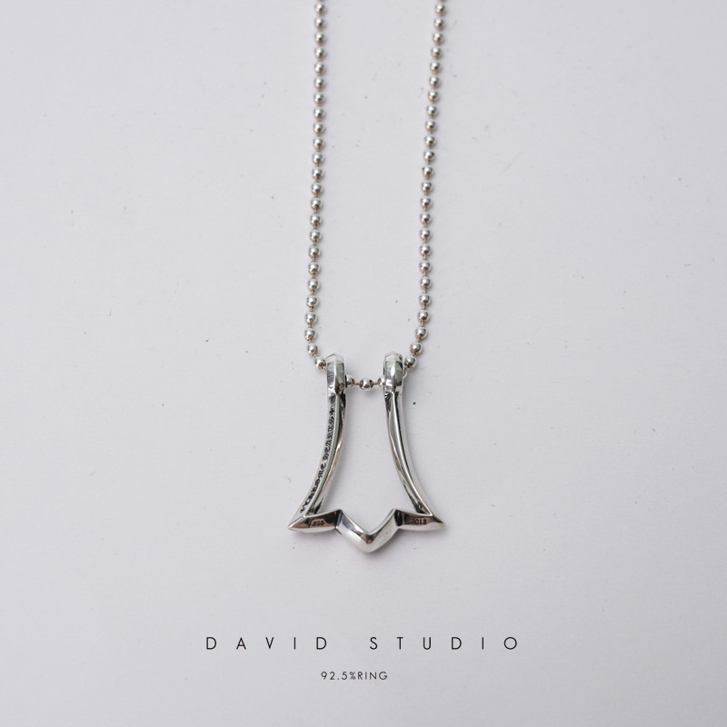 davidstudio925纯银做旧项链图片