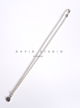 david纯银925纯银十字架做旧mini小号刻字女款项链 ins推荐百搭