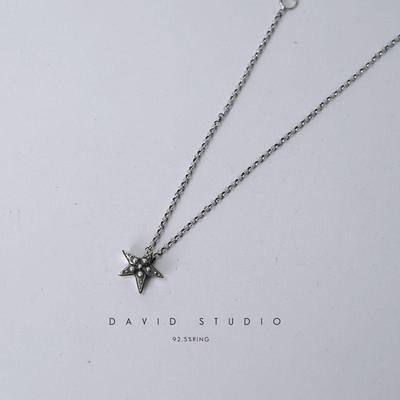 纯银五角星情侣男女款吊坠
