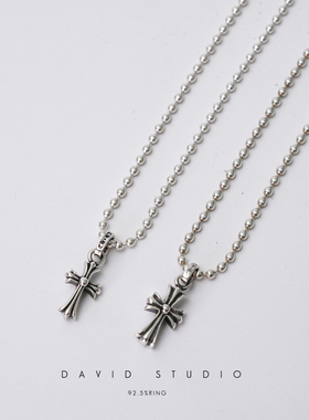 david欧美十字架男女同款圆珠链