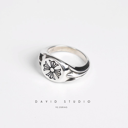 david尅罗心s925纯银镭射戒指