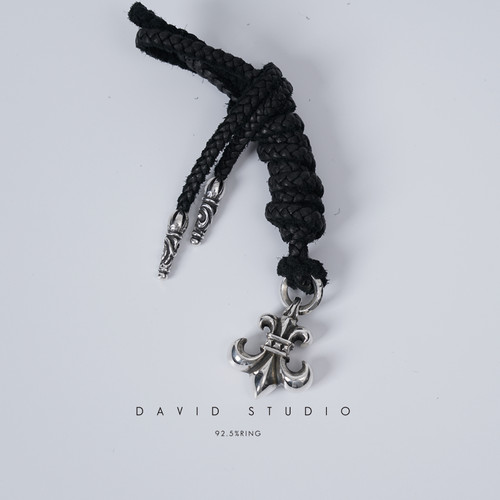 davidstudio925纯银船锚童军花