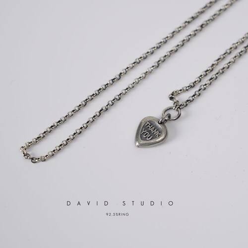 925银饰david纯银迷你项链
