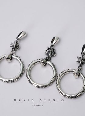 圆圈六芒星十字花船锚机车项链