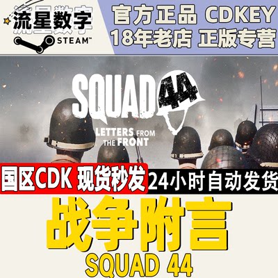 Steam正版国区KEY 战争附言 Squad 44 激活码CDKEY现货