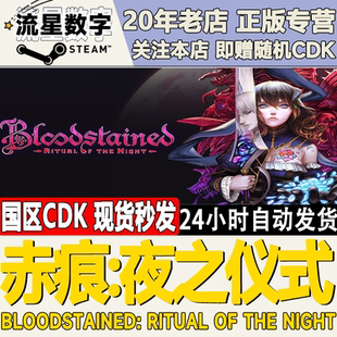 Steam正版国区KEY 赤痕:夜之仪式  Bloodstained 激活码CDKEY现货