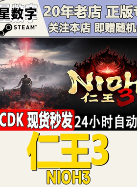 Steam正版国区KEY 仁王3 Nioh3 国区激活码 现货秒发