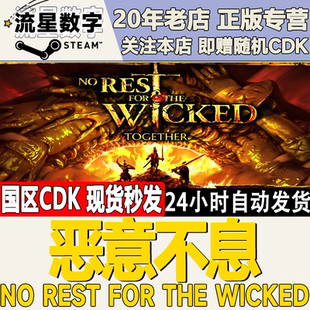 Steam正版国区KEY 恶意不息 No Rest for the Wicked 激活码CDKEY