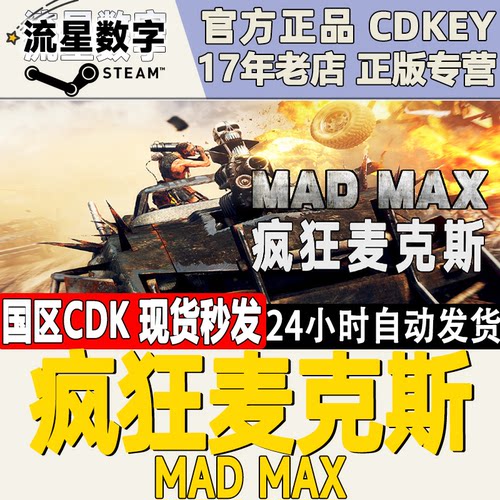 Steam正版国区疯狂麦克斯激活码