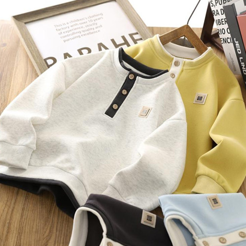 儿童春秋新款时尚贴标卫衣