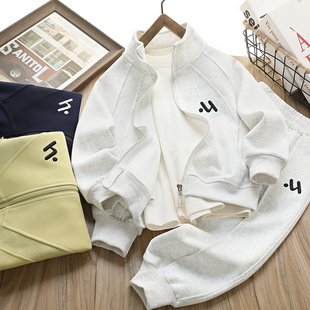 男童休闲运动套装2025新款春装儿童洋气时髦中大童男孩春秋两件套