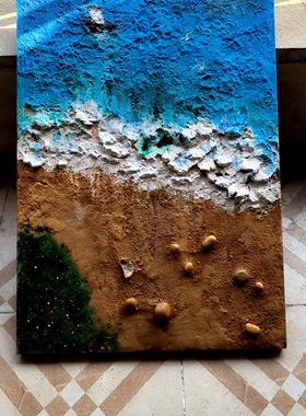 肌理画免胶砂粉兑水即用硬度高粘性强无甲醛异味500克亲子手工diy