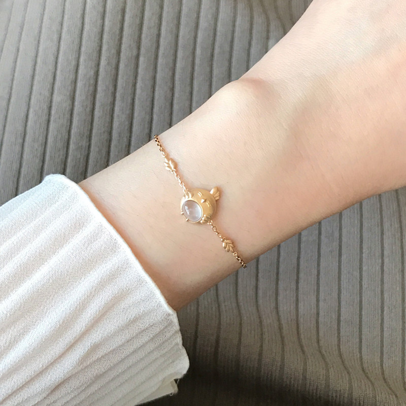 一物一证全新定制女款天然缅甸冰种玉石18K金翡翠蛋面生肖鸡手链