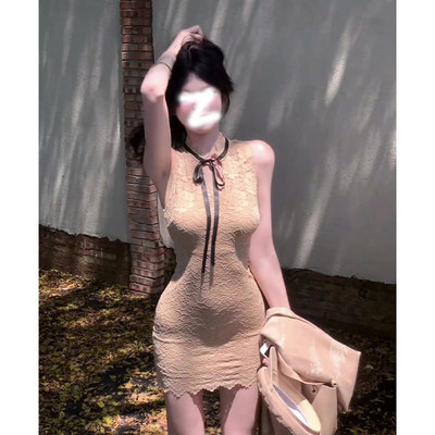 法式绝美蕾丝旗袍洋装女