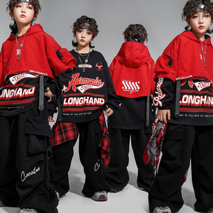 儿童街舞服装套装穿搭衣服女童hiphop男孩潮服嘻哈风炸街表演出服