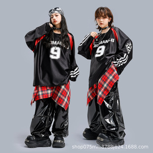 儿童街舞演出服hiphop少儿嘻哈潮酷爵士舞演出服男童装架子鼓潮服