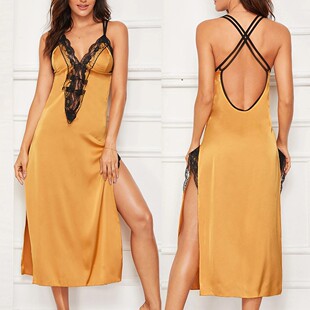 Sleep Dress Sexy Backless Sleepwear Nightie Summer Home Wear