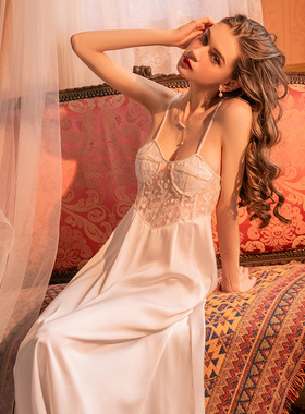 Lace Long Sexy Sling Nightdress Home Couple Pajamas情侣睡衣