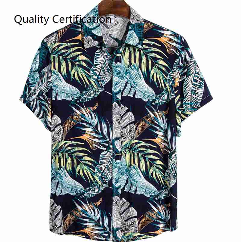 hawaiian Shirt Blouse Cotton Casual Floral Beach Shirts Summ