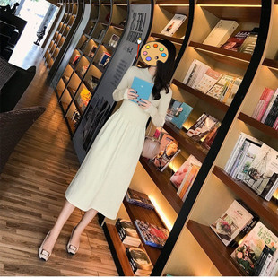 fit Ladies dress纯色大摆连衣裙女 slim oversized solid color