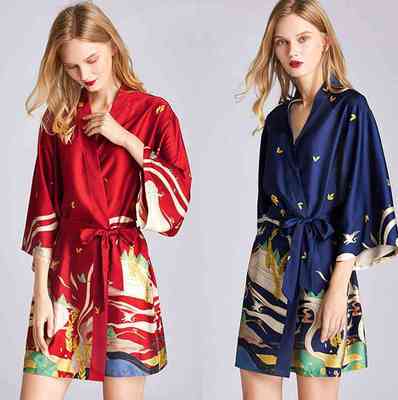 Pajamas women night gown bathrobe women summer thin